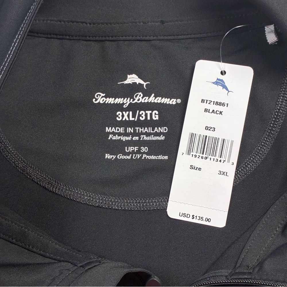Tommy Bahama Men’s Performance Jacket 3XL Big & Tall Black UPF 30 NWT $135 - Picture 9 of 11